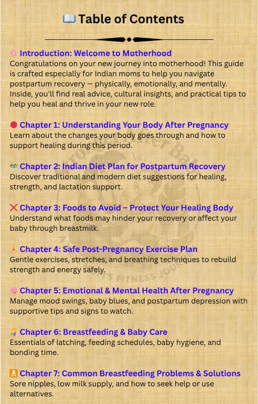 indian mom postpartum fitness content