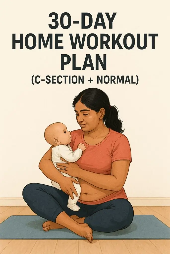 30-day Home Workout Plan (C-section + Normal)